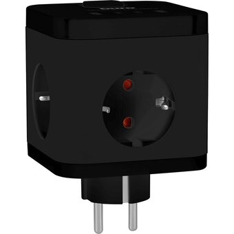  Сетевой разветвитель Buro BU-PW3UC-B черный 