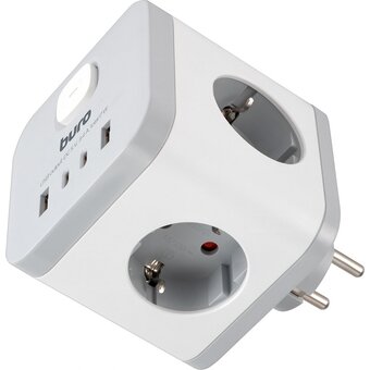  Сетевой разветвитель Buro BU-PW3UC-W белый 