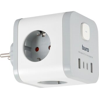  Сетевой разветвитель Buro BU-PW3UC-W белый 