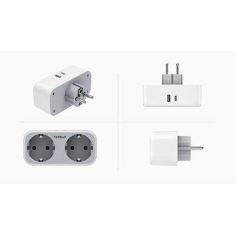  Сетевой фильтр TESSAN TS-WS02DE00 серый 