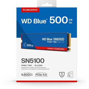  SSD Western Digital Blue SN510 WDS500G5B0E M.2 500GB PCIe NVMe 4.0 x4 