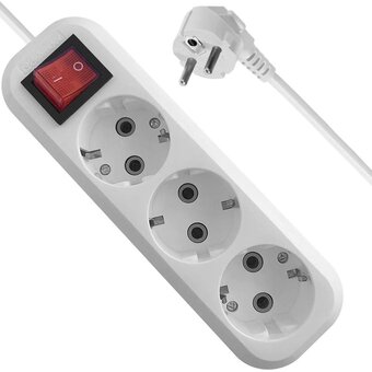  Сетевой удлинитель Defender L330 (99359) 3м, белый 