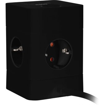  Сетевой удлинитель Buro BU-PTE4.1UC-Plus-B 1.5м, черный 