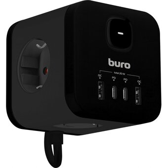  Сетевой удлинитель Buro BU-PC3.1UС-Plus-B 1.5м, черный 