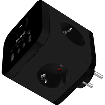  Сетевой разветвитель Buro BU-PW3UC-Plus-B черный 