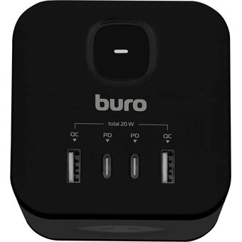  Сетевой разветвитель Buro BU-PW3UC-Plus-B черный 