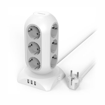  Сетевой фильтр TESSAN TPS02-DE 2м, серый 