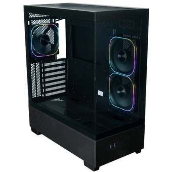  Корпус XASTRA Q500 3ARGB-FG-C10-UC Black (Q500-3FG12A-C10-UC) ATX/Aquarium/Screewless/ 3x120mm ARGB PWM FG fans/Argb+PWM HUB 10port/ Type-C 