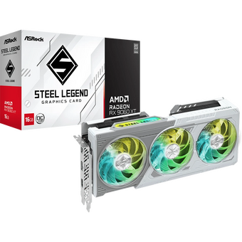  Видеокарта ASRock AMD Radeon RX 9060XT Steel Legend 16ГБ (RX9060XT SL 16GO), GDDR6, OC, Ret 