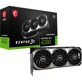  Видеокарта MSI RTX4080 Ventus 3X E OC 16GB (RTX 4080 16GB Ventus 3X E OC) GDDR6X 256bit 2xDP 2xHDMI 3Fan RTL 
