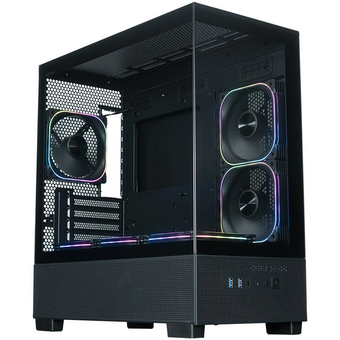  Корпус XASTRA Q500M 6ARGB-FG-C10-UC Black (Q500M-6FG12A-C10-UC) mATX/Aquarium/Screewless/ 6x120mm ARGB PWM FG fans/Argb+PWM HUB 10port/ Type-C 