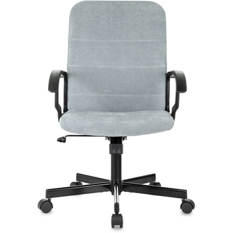  Кресло Бюрократ Triest Fabric-LT28 серо-голубой Light-28 крестов. металл черный 