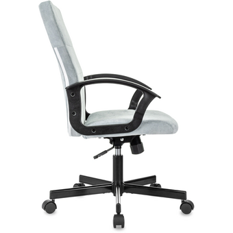  Кресло Бюрократ Triest Fabric-LT28 серо-голубой Light-28 крестов. металл черный 