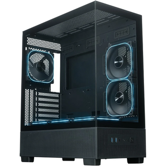  Корпус XASTRA Q500 6ARGB-FG-C10-UC Black (Q500-6FG12A-C10-UC) ATX/Aquarium/Screewless/ 6x120mm ARGB PWM FG fans/Argb+PWM HUB 10port/ Type-C 