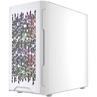  Корпус Powercase Mistral Micro D3W ARGB V2 (CMMDW-A3-V2), Tempered Glass, 2x 140mm ARGB PWM+1x 120mm ARGB PWM, белый, mATX 