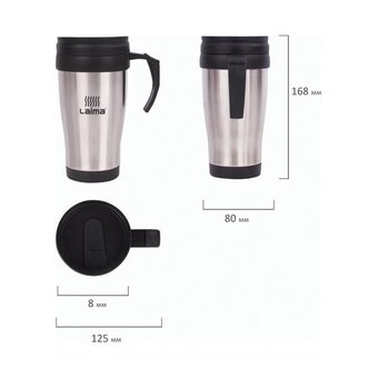  Автокружка LAIMA 605126 серебро 