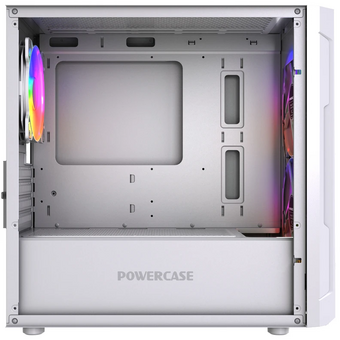  Корпус Powercase Mistral Micro D3W ARGB V2 (CMMDW-A3-V2), Tempered Glass, 2x 140mm ARGB PWM+1x 120mm ARGB PWM, белый, mATX 