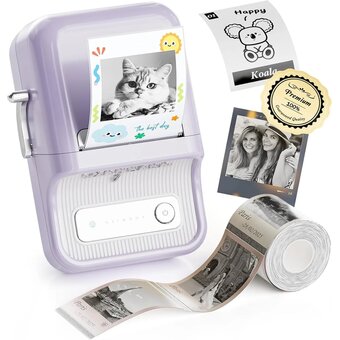  Термопринтер Niimbot B21 Pro (1747097) 300dpi 60мм/с/USB/BT для печ.этик. фиолетовый 