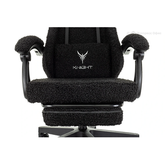  Кресло игровое Knight Lord/F черный экомех крестов. пластик подст.для ног 