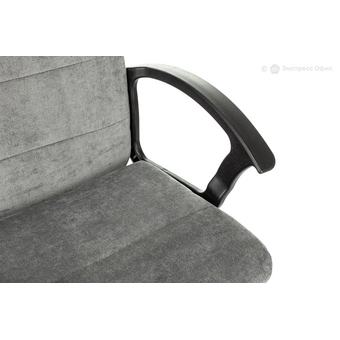  Кресло Бюрократ Triest Fabric-LT19 серый Light-19 крестов. металл черный 