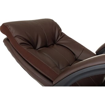  Кресло Бюрократ CH-824MSG-BF/BR-PU коричневый ткань/эко.кожа крестов. пластик подст.для ног 