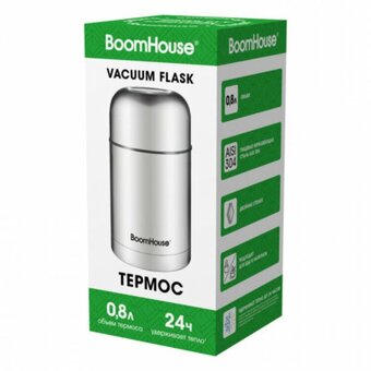  Термос BOOMHOUSE 700319 0,8л серебристый 