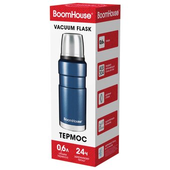  Термос BOOMHOUSE 700309 0,6л Darkblue синий 