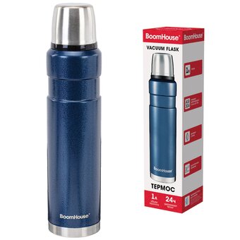  Термос BOOMHOUSE 700310 1л Darkblue синий 