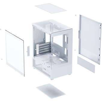  Корпус XASTRA Q300M 3ARGB-C6 White (Q300M-3FM12A-C6-WH) mATX/Aquarium/Screewless/ 3x120mm ARGB PWM FM fans/Argb+PWM HUB 6port 