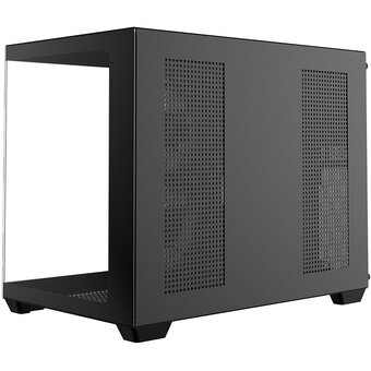  Корпус XASTRA QW500M 3ARGB-C10-UC Black (QW500M-3FM12A-C10-UC) mATX/Aquarium/Screewless/3x120mm ARGB PWM FM fans/Argb+PWM HUB 10port/Type-C 