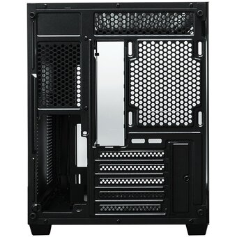  Корпус XASTRA QW500M 3ARGB-C10-UC Black (QW500M-3FM12A-C10-UC) mATX/Aquarium/Screewless/3x120mm ARGB PWM FM fans/Argb+PWM HUB 10port/Type-C 