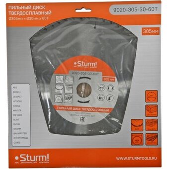  Диск пильный Sturm! 9020-305-30-60T 