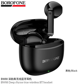  Наушники bluetooth BOROFONE BW88 Deep rhyme true wireless BT headset черный 