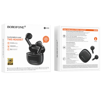  Наушники bluetooth BOROFONE BW88 Deep rhyme true wireless BT headset черный 