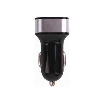  Зарядное устройство автомобильное SONNEN 454796 2 порта USB, выходной ток 2,1А, черное-белое 