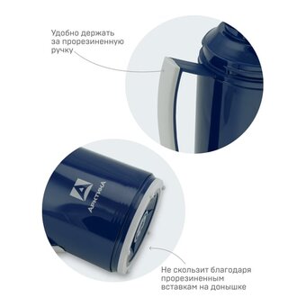  Термос Арктика 1010-1700-BL, 1,7 л, со стеклянной колбой 