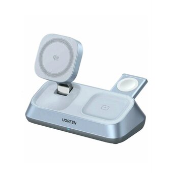  Зарядное устройство UGREEN W711 (55677) MagFlow Desktop 3-in-1 Magnetic Wireless Charger 25W QI2.2 Starlight Blue 