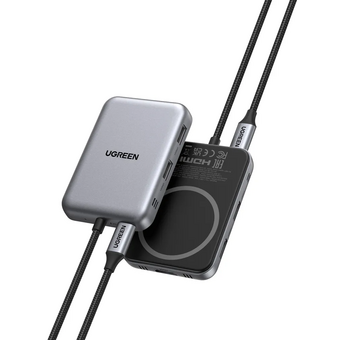  Док станция UGREEN CM896 (65759) 7-in-1 4K 60Hz 1*HDMI 1*USB-C 2*USB-A 1*SD 1*TF Cards USB-C Hub Space Gray 