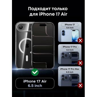  Чехол UGREEN CA239 (85422) Magnetic Protective Case for iPhone 17 Air 6,5'' Transparent 