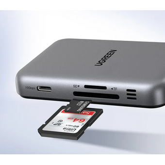  Док станция UGREEN CM896 (65759) 7-in-1 4K 60Hz 1*HDMI 1*USB-C 2*USB-A 1*SD 1*TF Cards USB-C Hub Space Gray 