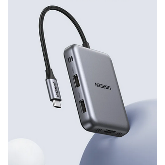  Док станция UGREEN CM896 (65759) 7-in-1 4K 60Hz 1*HDMI 1*USB-C 2*USB-A 1*SD 1*TF Cards USB-C Hub Space Gray 