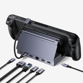  Док-станция UGREEN CM800 (75126) 6-in-1 1×USB-C 1×HDMI 1×USB-C 2×USB-A 1×RJ45 Docking Station Black 