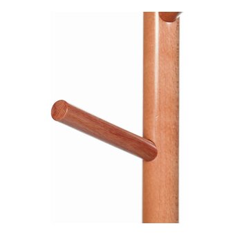  Вешалка-стойка BRABIX CR-1906 (606441) на мраморном диске, металл черный/дерево бук, 6 крючков 