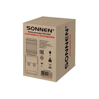  Кулер для воды SONNEN TSE-02GP (455745) серебристый 