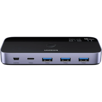  Кабель UGREEN CM691 (45784) 3*USB-C 1*Mini USB 3*USB-A Sharing Switch 2 In 4 Out Space Gray/Black 