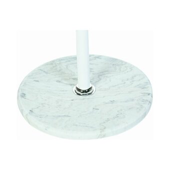  Вешалка-стойка BRABIX CR-1906 (606440) на мраморном диске, металл белый/дерево бук, 6 крючков 