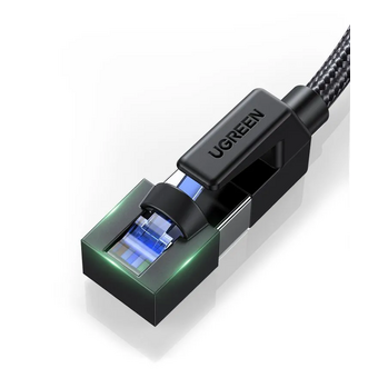  Кабель UGREEN NW153 (30800) Cat8 CLASSⅠF/FTP Round Ethernet Cable With Braid 20m Black 