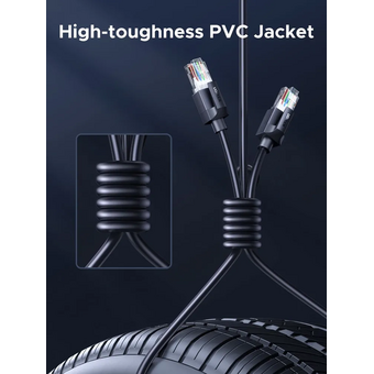  Кабель UGREEN NW315 (55154) Cat6A UTP Ethernet Cable 0.5m Black 