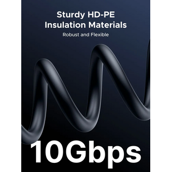  Кабель UGREEN NW315 (55154) Cat6A UTP Ethernet Cable 0.5m Black 