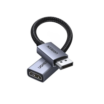  Кабель UGREEN DP133 (65982S) DisplayPort to HDMI 4K Cable 20cm 1 piece Space Gray 